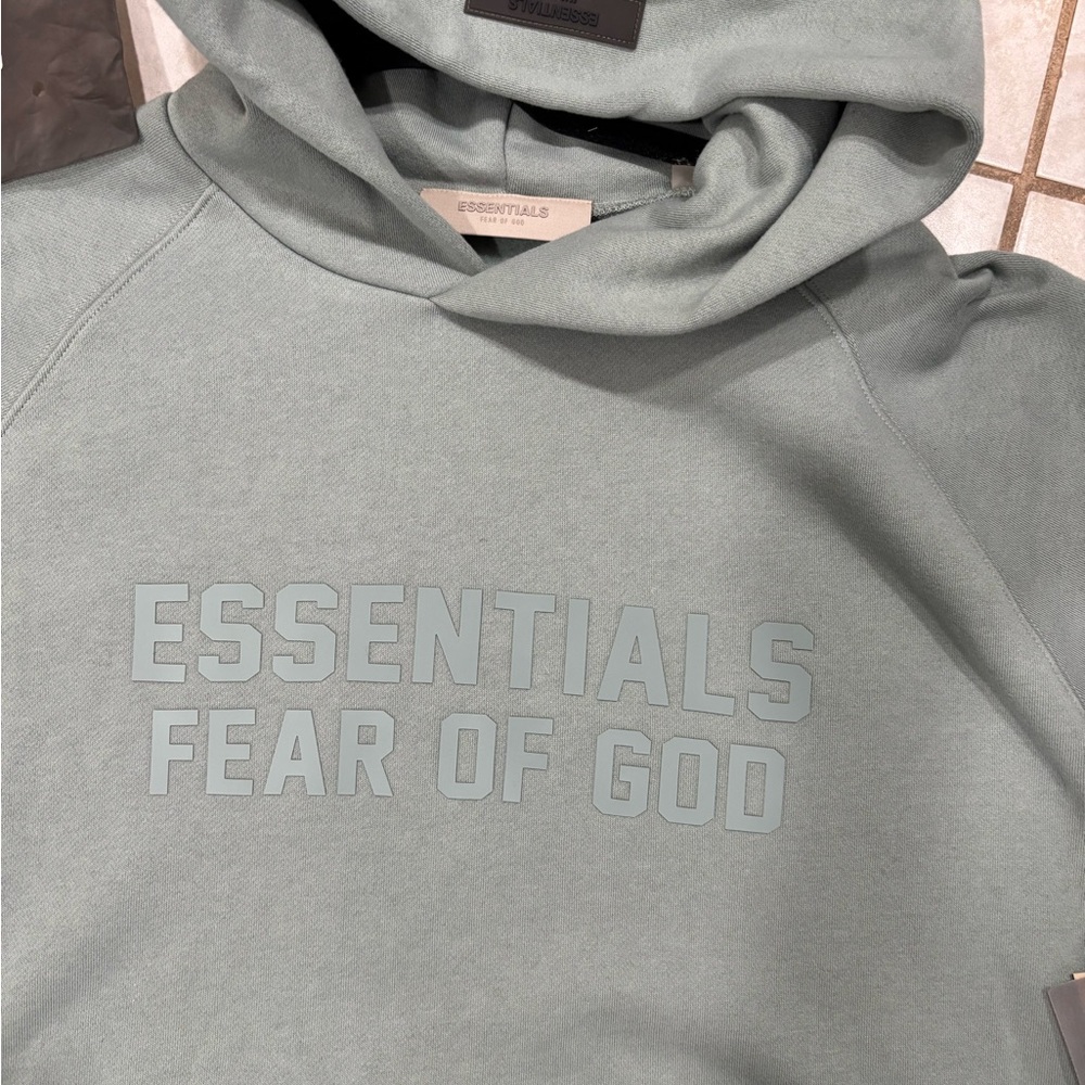 Essentials Sage Green Hoodie and Joggers Set - Picture 8 of 9